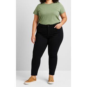 New Universal Thread Women’s Jeggings Sz 18 Black Stretch Denim Pants Smooths